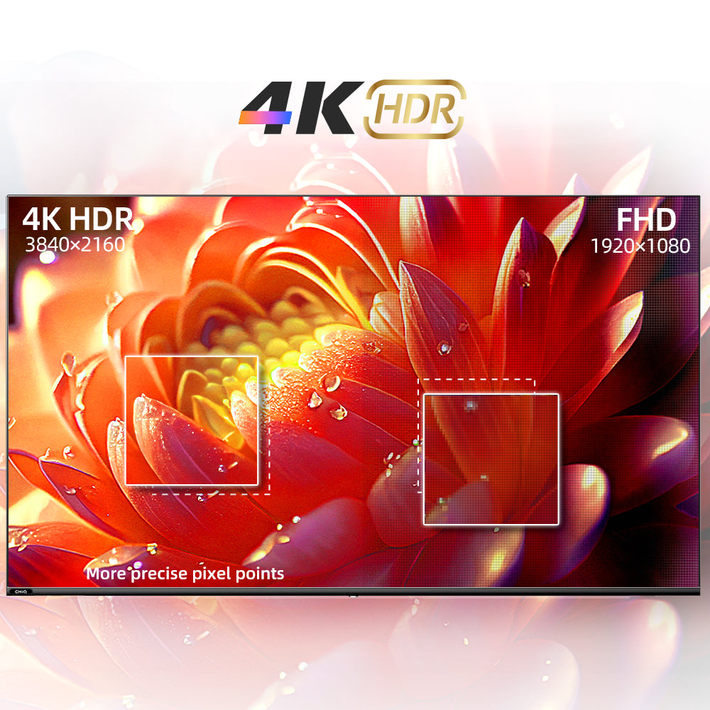 CHiQ 58 Inch Smart TV, 4K UHD Android TV , LED TV, Metallic Frameless, with Free Wall-Bracket