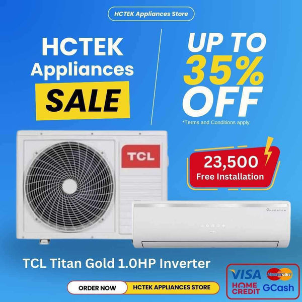 HCTEK Appliances 1.0 HP TCL Split Type Inverter Titan Gold