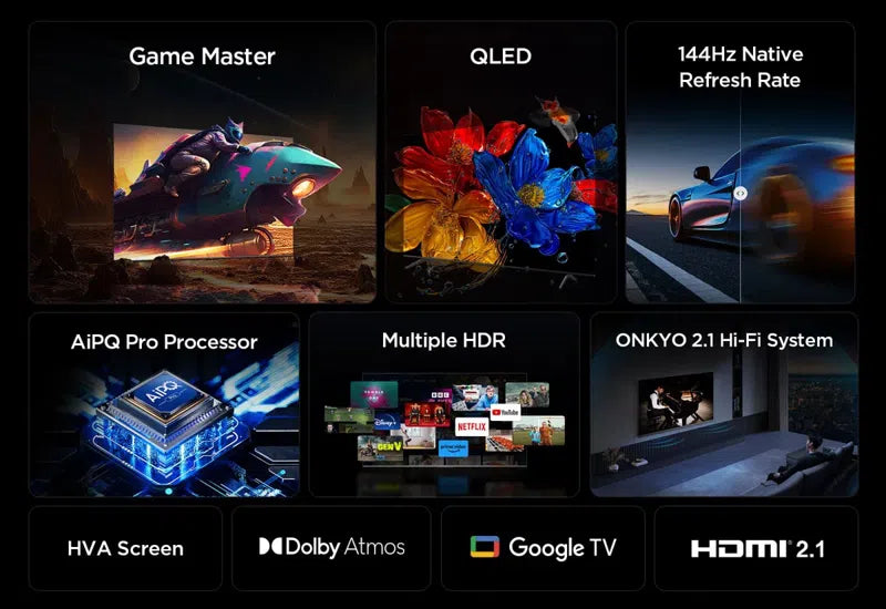 TCL 55 Inch 55P8K Smart 4K Ultra HD HDR QLED TV