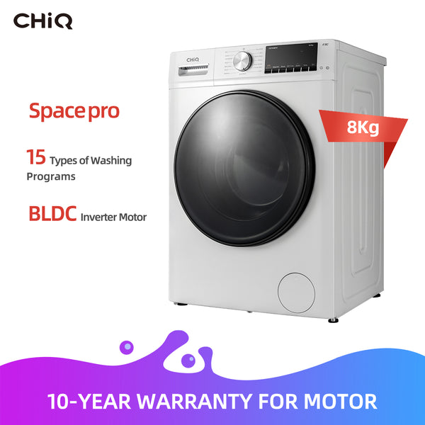 CHiQ CWF80BPW Front Load 8kg Washer 1400 rpm inverter washing machine with dryer automatic