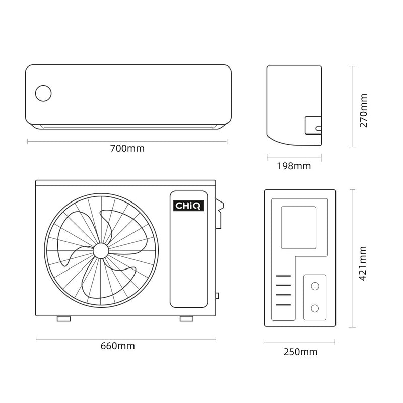 CHIQ Split Inverter Air Conditioner CSD-15DA 1.5HP