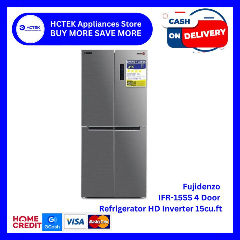 Fujidenzo IFR-15SS 4Door Refrigerator HD Inverter 15cu. ft.