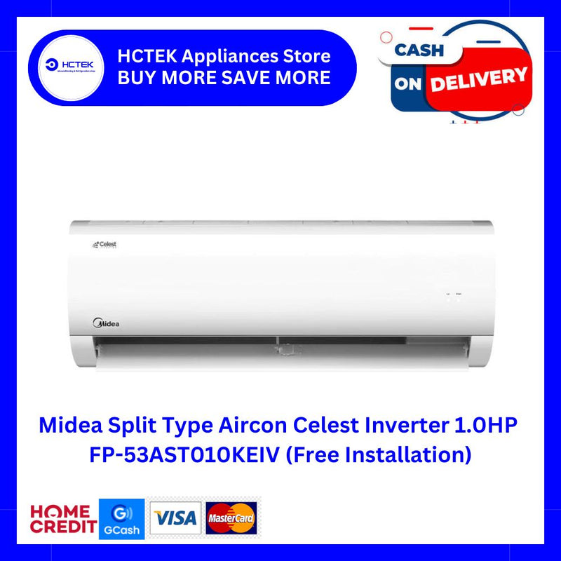 Midea Split Type Aircon Celest Inverter 1.0HP FP-53AST010KEIV