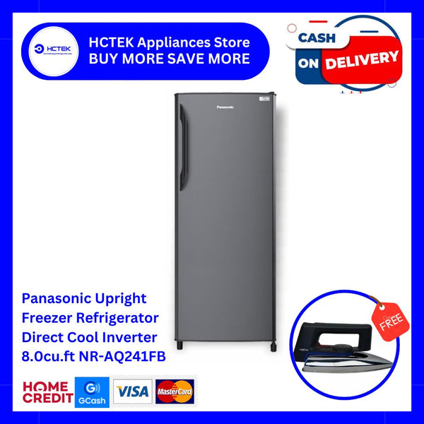 Panasonic Upright Freezer Refrigerator Direct Cool Inverter 8.0cu. ft NR-AQ241FB