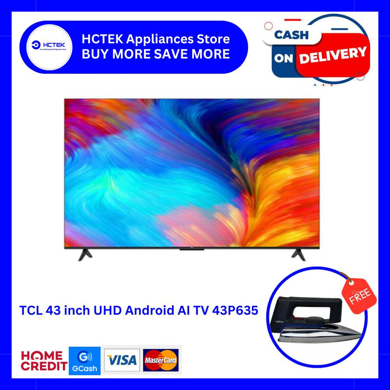 TCL 43inch UHD Android AI TV 43P635