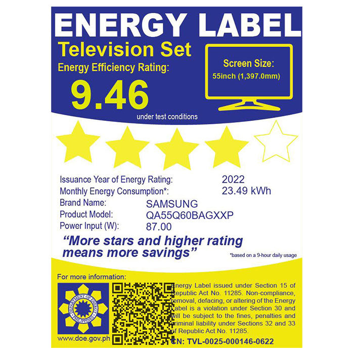 Samsung QA55Q60BAGXXP 55IN Smart TV