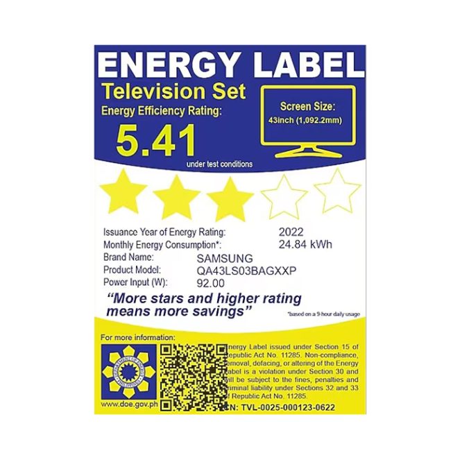 Samsung QA43LS03BAGXXP 43in The Frame 4K QLED Smart TV